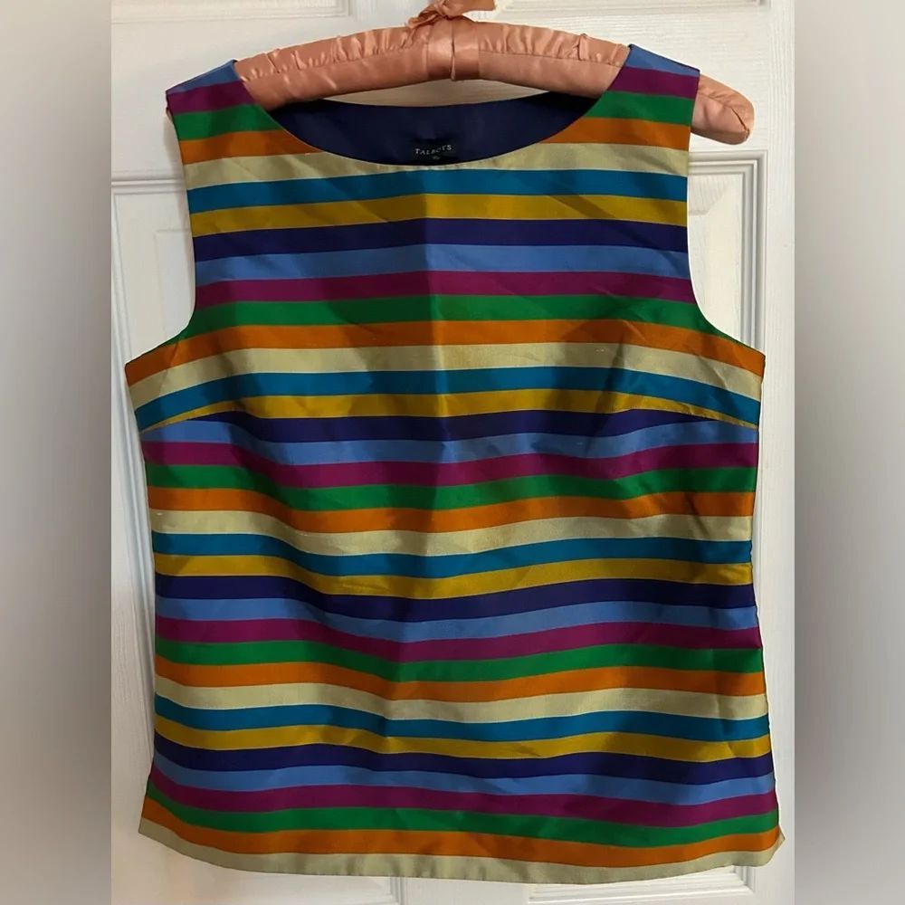 Talbot 100% silk multicolored vest size 6